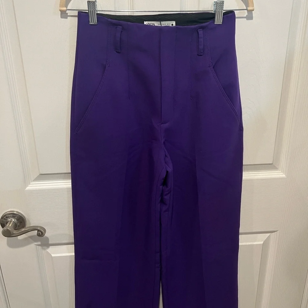 Zara purple high waisted wide leg trouser pants size XS
NWT - Picture 3 of 8